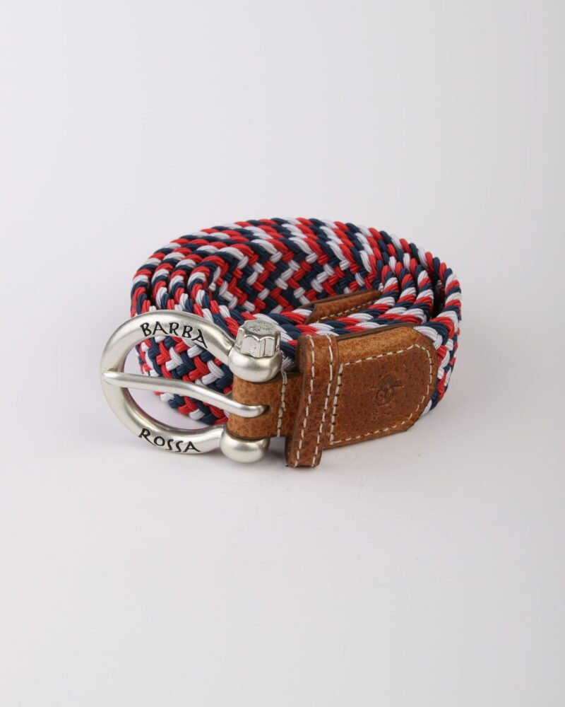 Shackle Belt Beige Azul Blanco Rojo