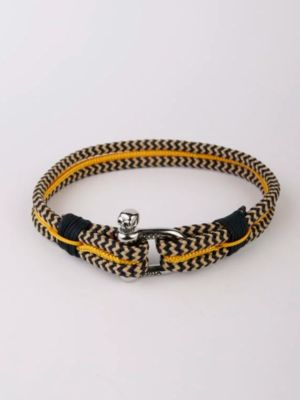 Bracelet triple beige navy amarillo