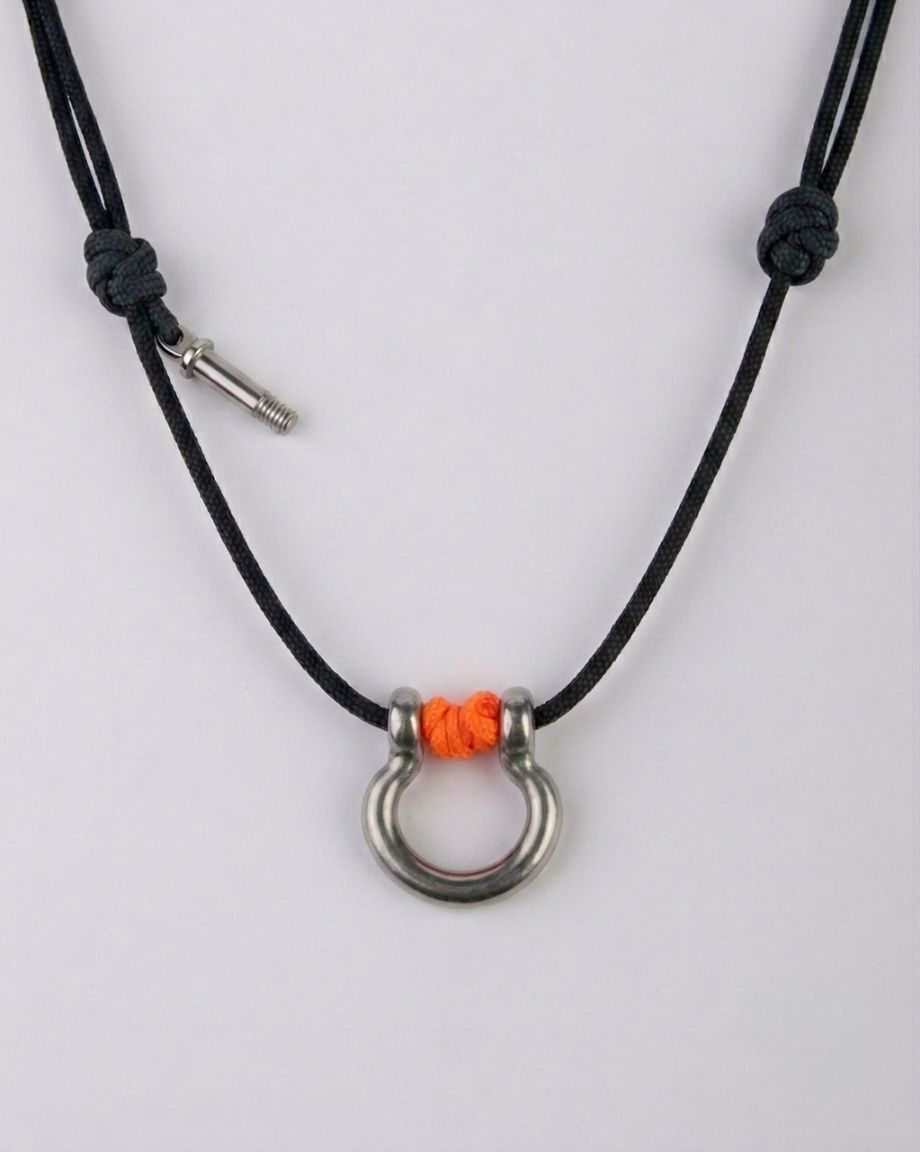 Collar Shackle & Rope Navy Orange