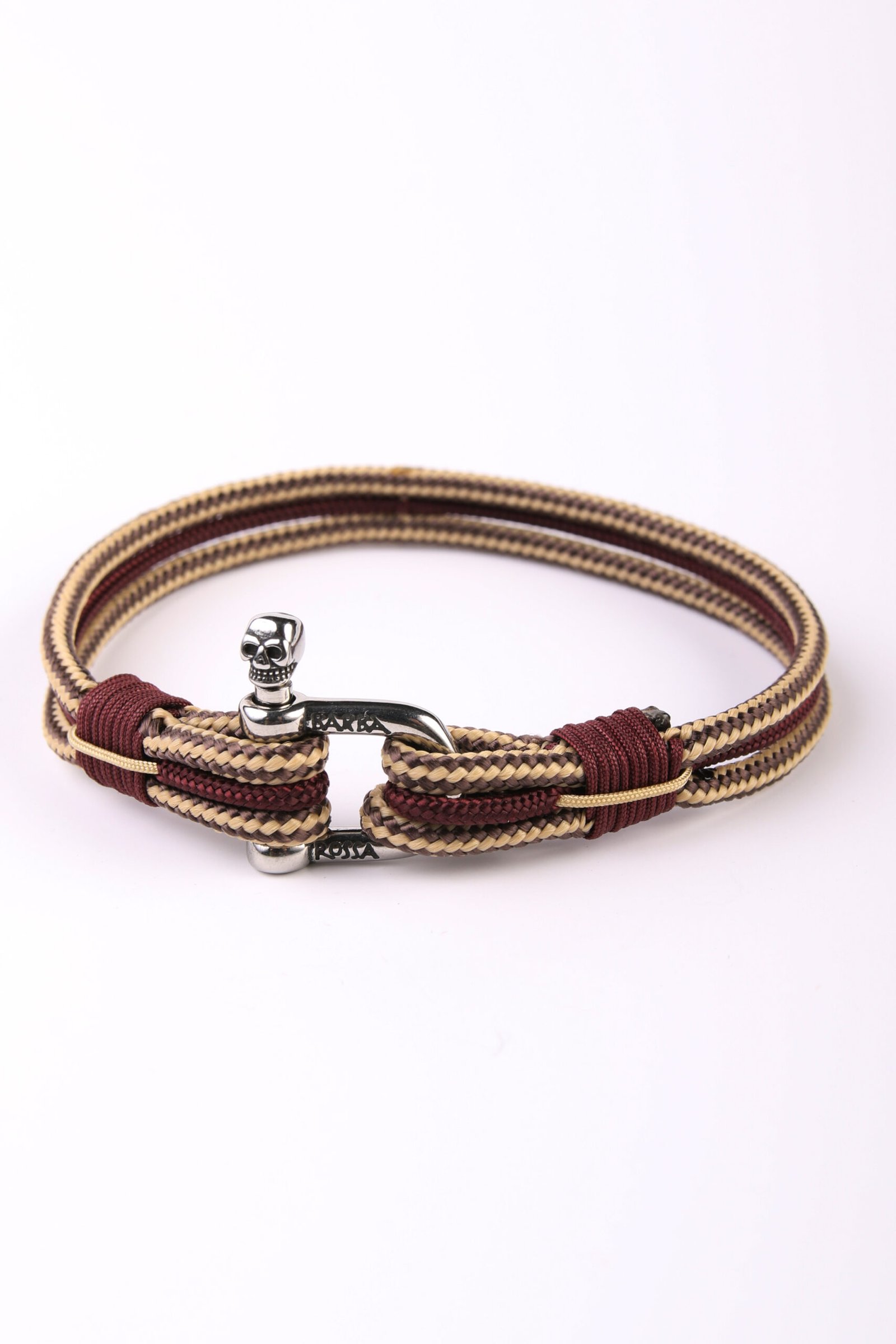 Pulsera triple lineal  Burdeos beige