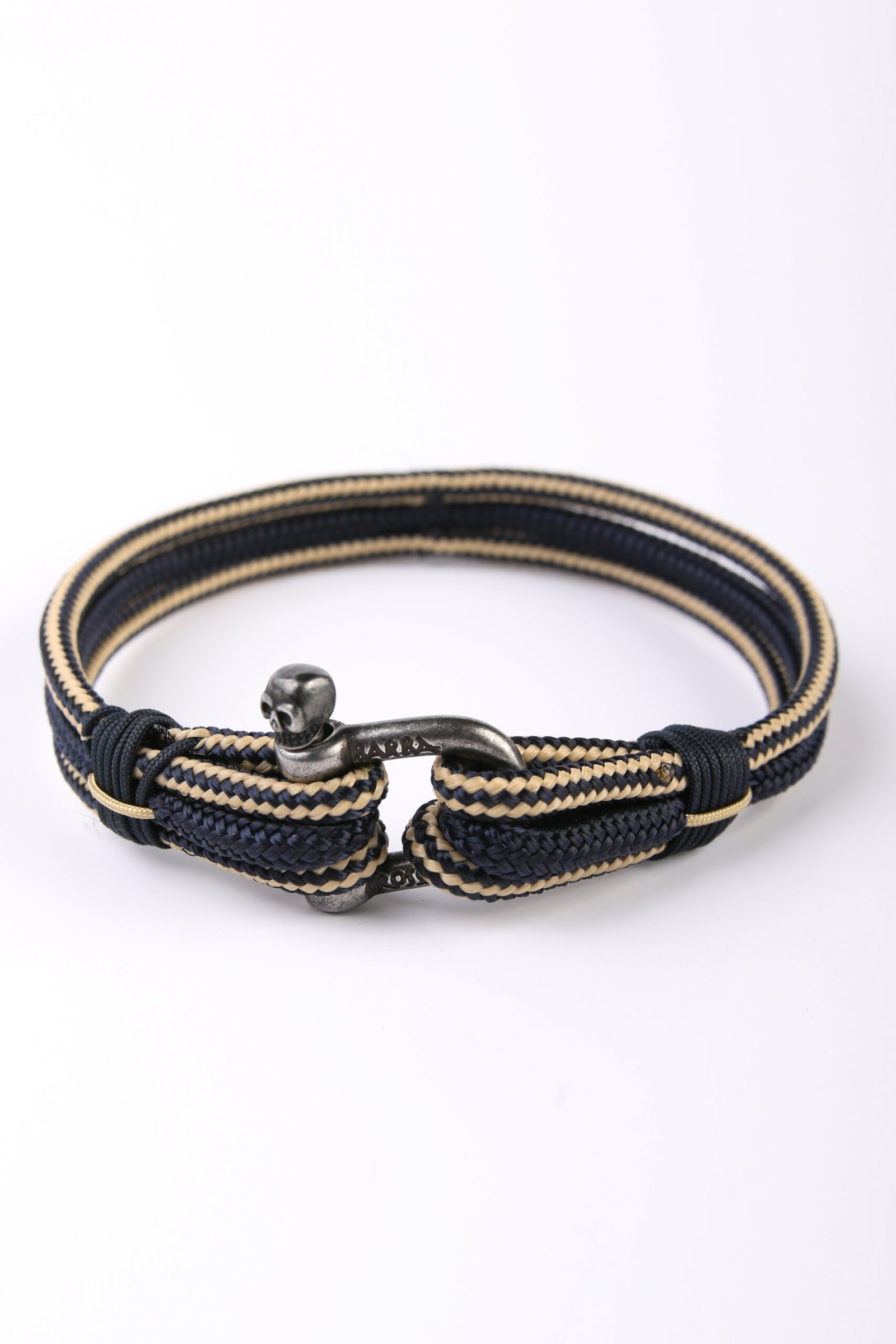 Pulsera triple lineal  Navy  beige