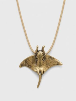 Necklace "Manta Ray" (Small Old Gold)